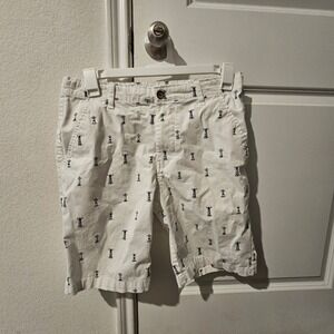 Hudson & Barrow Men's Size 32 White Lighthouse Print Casual Shorts